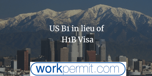 US B1 in lieu of H1B Visa