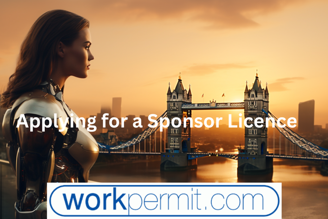 Applying for a Sponsor Licence - London Scene with Female Robot
